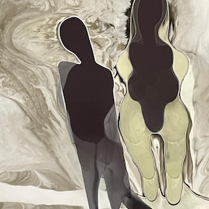Original Painting by Jose Tonito.Mystery figures.Fantastic details.Organic realism.Couple II.Watch the video!