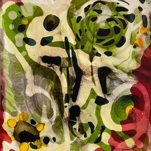 Original Painting by Jose Tonito.Fantastic details.Organic realism.ABSTRACT.Incredible techniques mimics nature palette