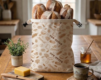 Extra Large Beeswax Bread Bag – Bread Organic Cotton Food Storage(17" x 13")