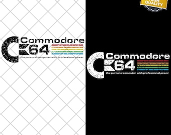 Commodore 64 Retro-Computer PNG-Download – Amiga-inspiriertes Shirt