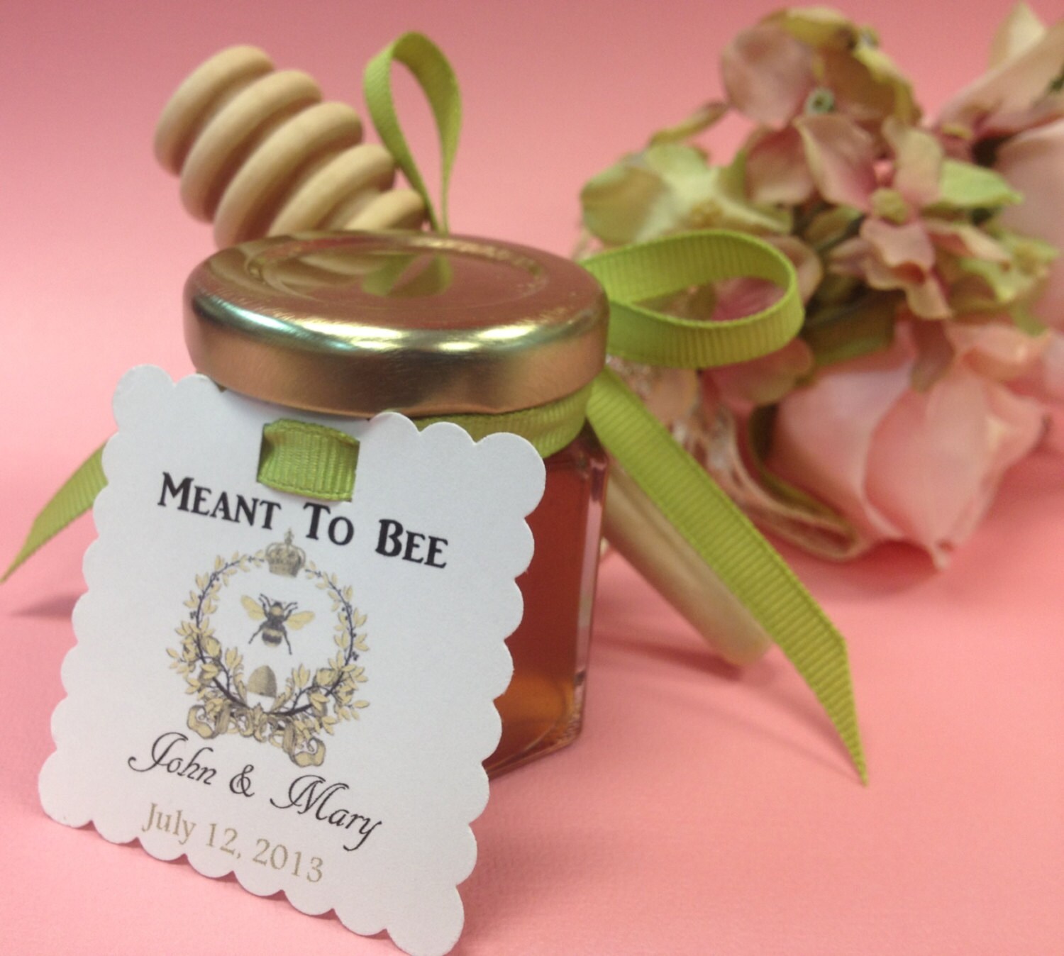 24 Qty Meant To Bee Honey Wedding Shower Favors With Dipper & Etsy