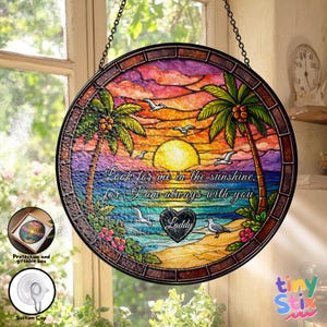 Memorial Stained Glass Suncatcher, Look For Me In The Sunshine Sympathy Gift, Personalized Beach Remembrance Gift for Dad Loved OneMusicians