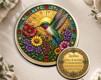 Personalized Sobriety Recovery Challenge Coin, Custom Sober Anniversary Name Year Keepsake, Inspirational Milestone Gift for Hope