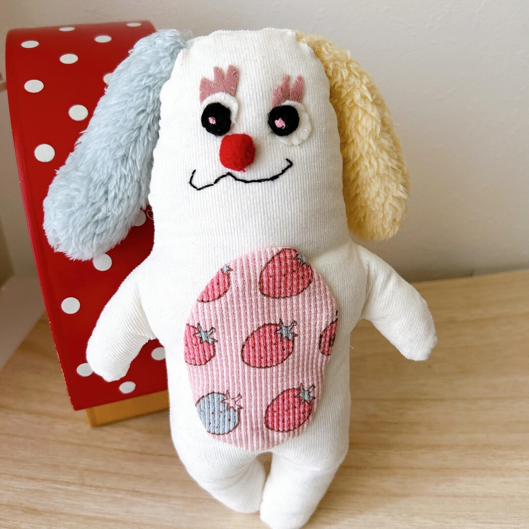 Princess Rabbit Toy Strawberry Princess Bunny Plush – Handmade Retro Corduroy Soft Toy ...