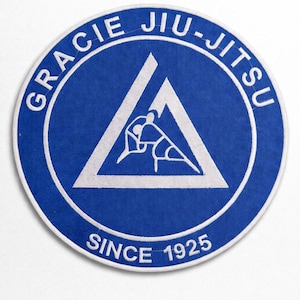 Parche bordado de Jiu Jitsu azul, aplique termoadhesivo o para coser, ideal para chaquetas de kimono o mochilas.