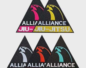 Zestaw haftowanych naszywek do brazylijskiego jiu-jitsu BJJ Gi do sztuk walki (do prasowania/naszycia)