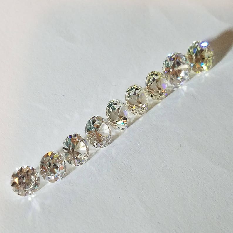 3-9mm Old European Cut Highest Quality Cubic Zirconia, Choose Size and Color RARE USA SELLER zdjęcie 5