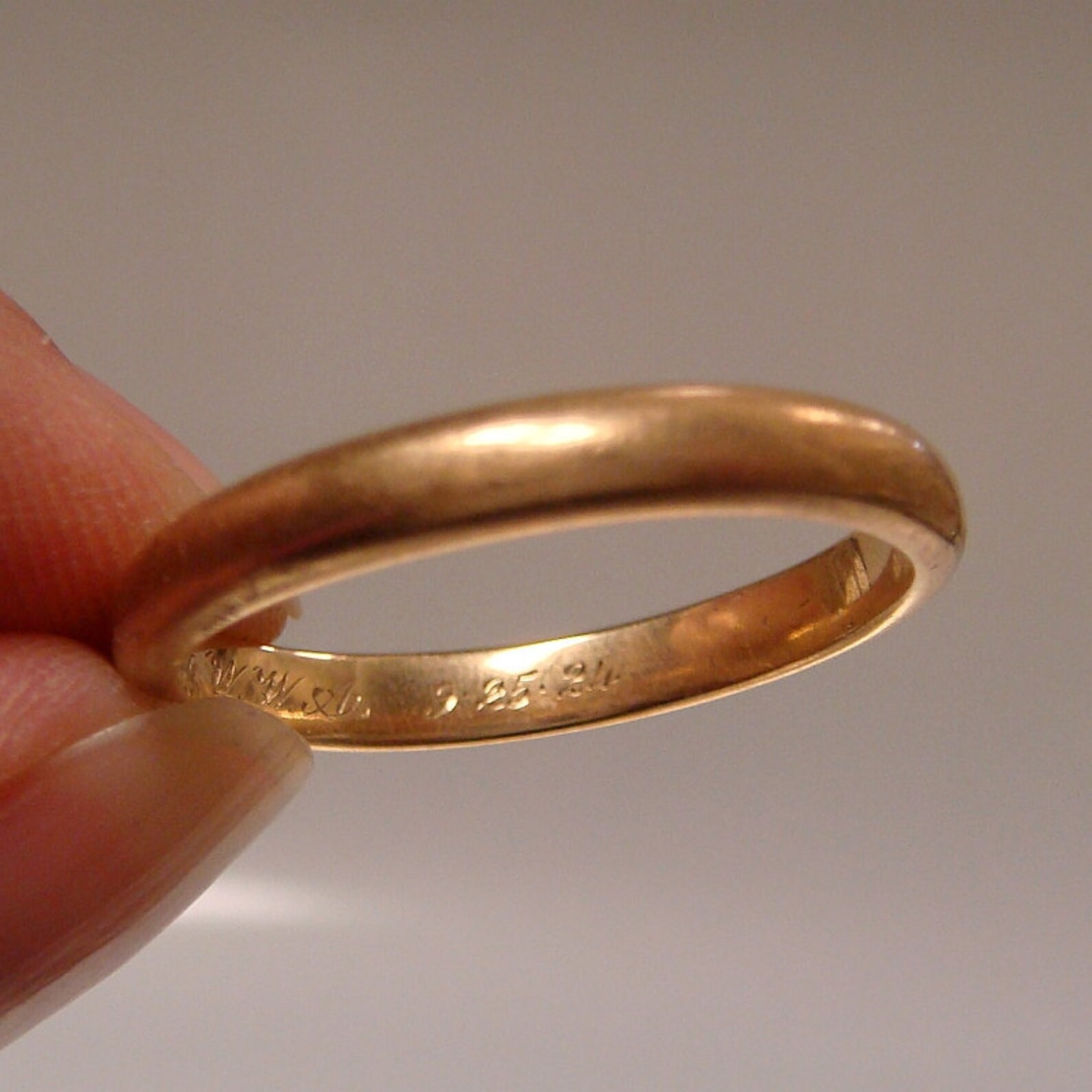 Men's 1924 Orange Blossom Wedding Band Ring 14k Size Etsy
