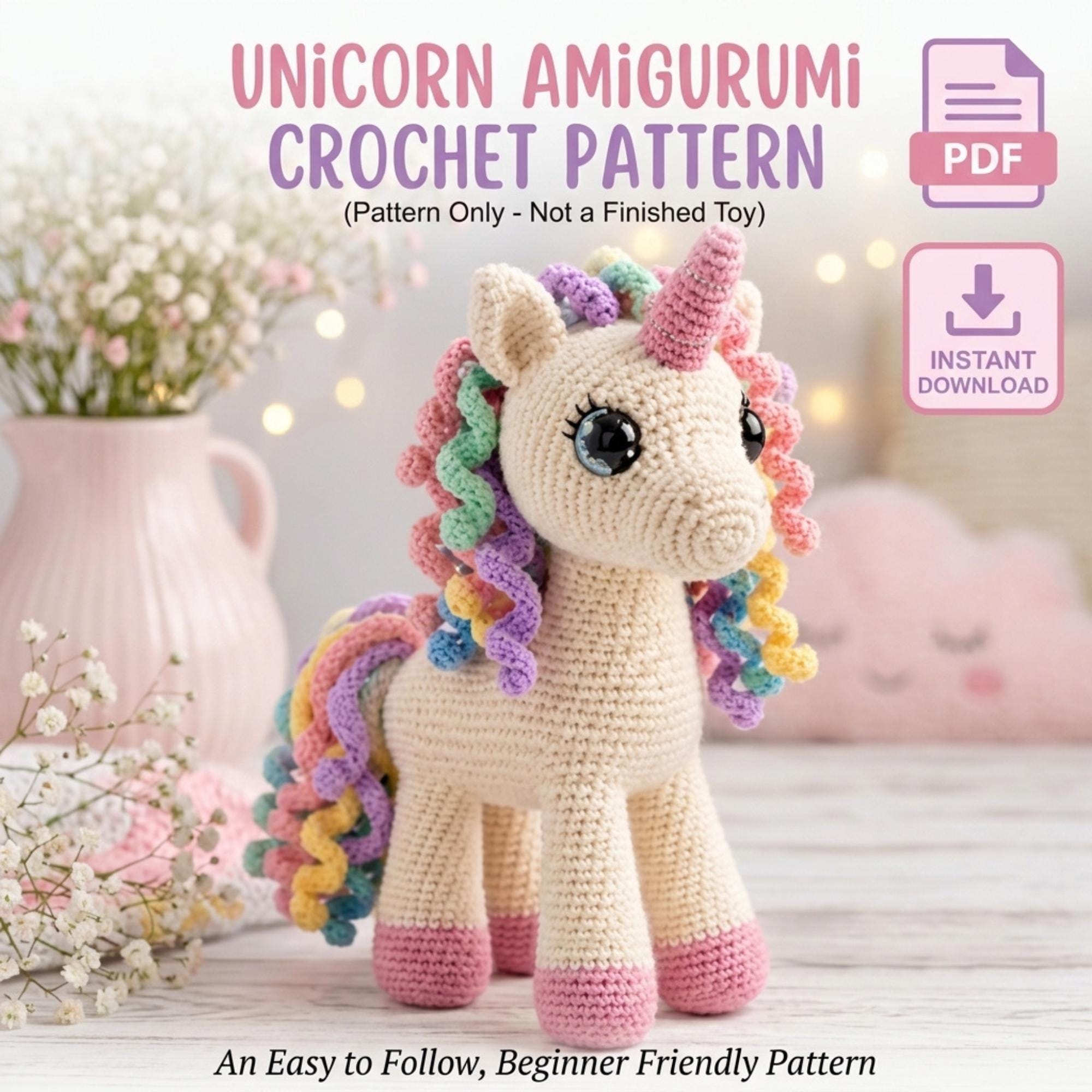 30 Unicorn Crochet Patterns to Spark a Little Handmade Magic 30 Rainbow Mane Unicorn Amigurumi Crochet Pattern