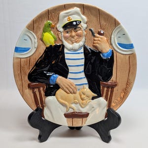 Davenport Pottery Jack Tar - Toby Plate Collection – Hand-Painted Sailor Ceramic - 1985 England