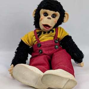 THREE MONKEY オーバーオール 黒/黄色 Zippy the Monkey Doll Vintage - Etsy