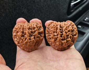 Natürliche 4 cm Wenwan Walnüsse, Handübung Massageball, Relief für Typisierung Müdigkeit und Angst, ergonomische Fidget Begleiter