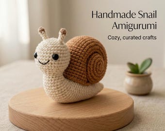 Patrón de Caracol de Crochet – Juguete Amigurumi, Decoración Infantil, PDF para Principiantes Avanzados