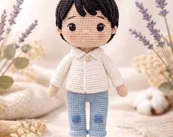 Patrón de muñeco de crochet "Prairie Day Boy" – Juguete amigurumi, manualidad para principiantes (descarga digital)