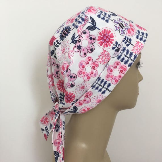Women S Pixie Style Short Hair Medical Scrub Cap Pink Etsy