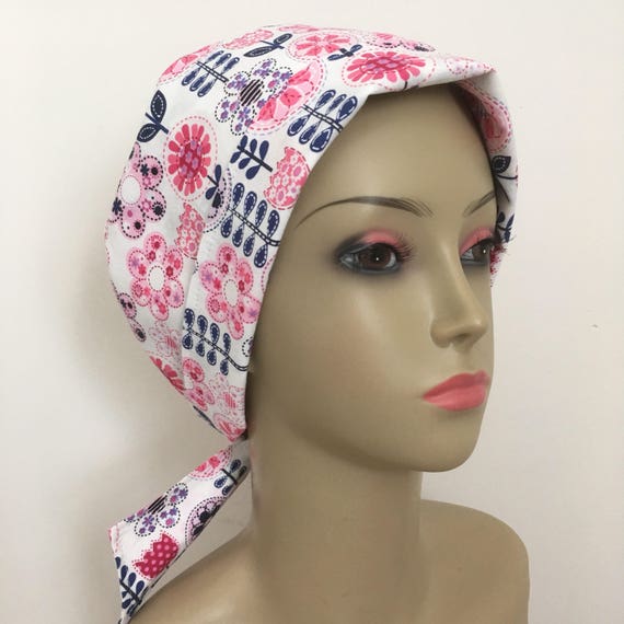 Women S Pixie Style Short Hair Medical Scrub Cap Pink Etsy