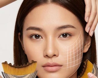 Facial Dry Brush – Natural Bristle Exfoliating Skincare Tool, Face Sculpting, Lymphatic Drainage