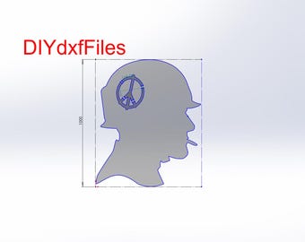 Vietnam War Soldier DXF DWG: CNC, Plasma, Laser & Waterjet Cut Files (Digital Download)