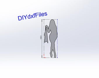 Woman Stripping DXF DWG: CNC, Plasma, Laser & Waterjet Cut Files (Digital Download)