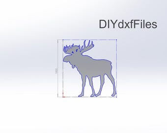 Moose Elk DXF DWG: CNC, Plasma, Laser & Waterjet Cut Files (Digital Download)