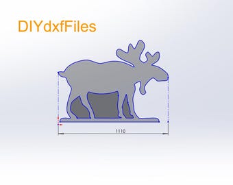 Moose DXF DWG: CNC, Plasma, Laser & Waterjet Cut Files (Digital Download)