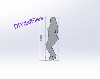 Lady Silhouette DXF DWG: CNC, Plasma, Laser & Waterjet Cut Files (Digital Download)