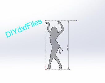 Dancing Woman DXF DWG: CNC, Plasma, Laser & Waterjet Cut Files (Digital Download)