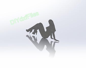 Posing Woman DXF DWG: CNC, Plasma, Laser & Waterjet Cut Files (Digital Download)