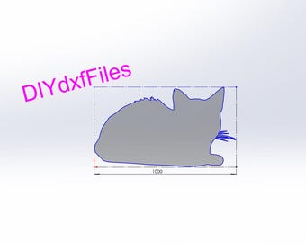 Cat Kitten DXF DWG: CNC, Plasma, Laser & Waterjet Cut Files (Digital Download)