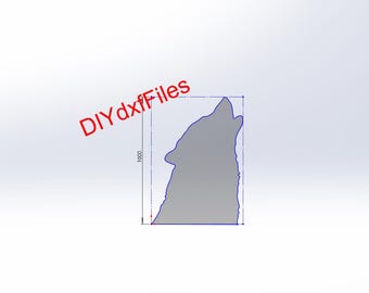 Howling Wolf DXF DWG: CNC, Plasma, Laser & Waterjet Cut Files (Digital Download)