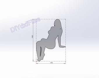 Sexy Woman DXF DWG: CNC, Plasma, Laser & Waterjet Cut Files (Digital Download)
