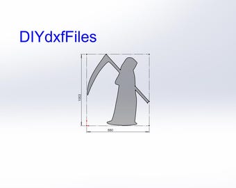 Grim Reaper DXF DWG: CNC, Plasma, Laser & Waterjet Cut Files (Digital Download)
