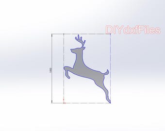 Jumping Deer Buck DXF DWG: CNC, Plasma, Laser & Waterjet Cut Files (Digital Download)