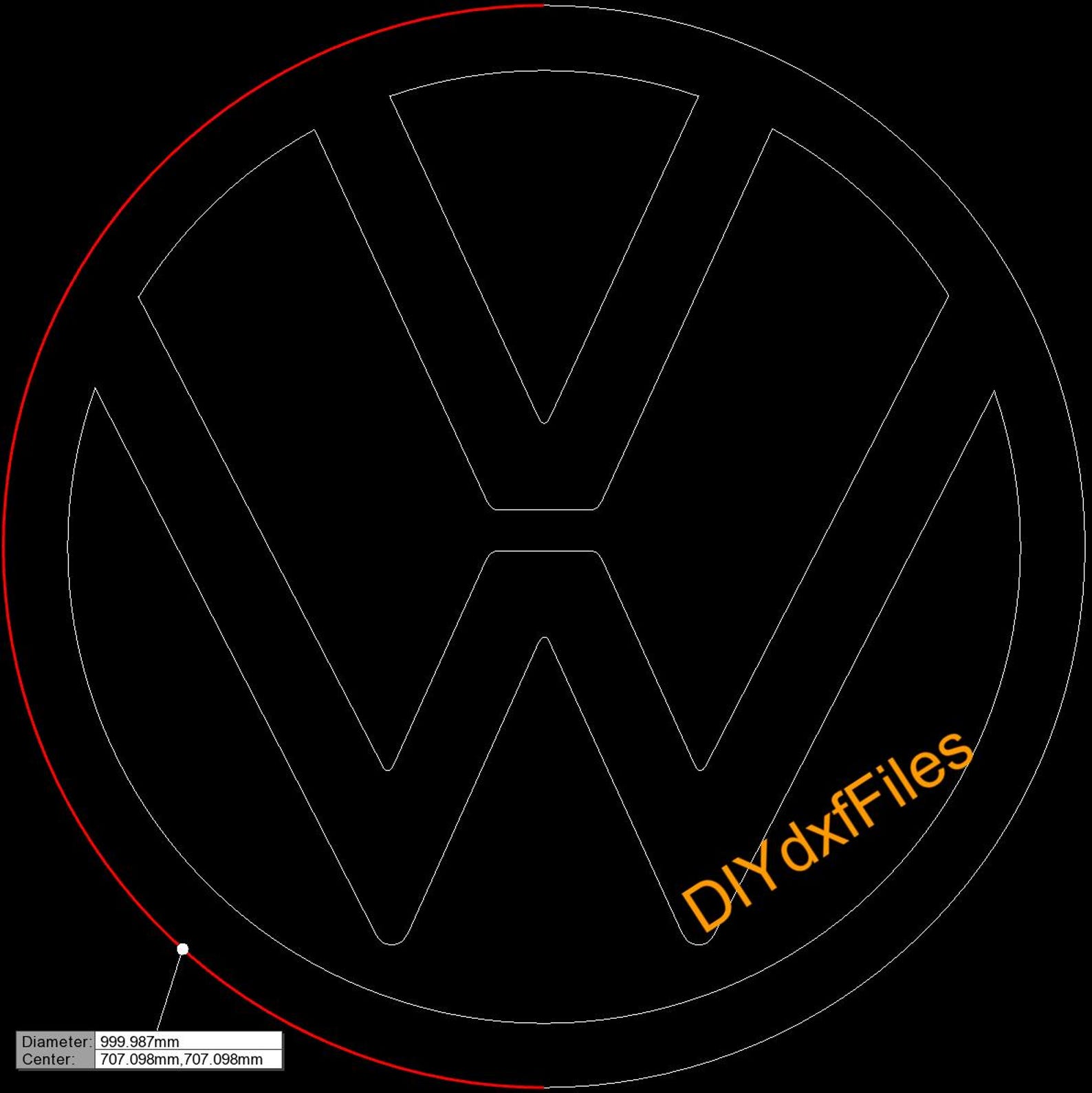 Vw Dxf Engine VW Logo Digital Files (dxf & Dwg) for Laser Cutting, CNC, Plasma, Water ...
