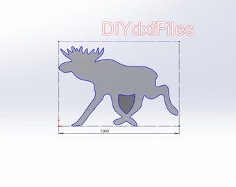 Running Moose Elk DXF DWG: CNC, Plasma, Laser & Waterjet Cut Files (Digital Download)