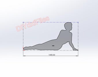Woman Silhouette DXF DWG: CNC, Plasma, Laser & Waterjet Cut Files (Digital Download)