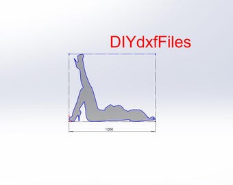 Woman Laying Down DXF DWG: CNC, Plasma, Laser & Waterjet Cut Files (Digital Download)