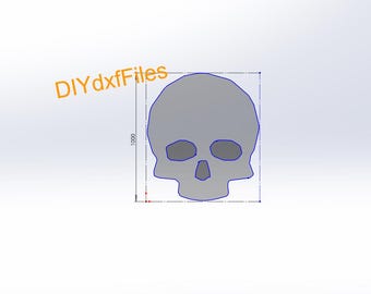 Skull DXF DWG: CNC, Plasma, Laser & Waterjet Cut Files (Digital Download)