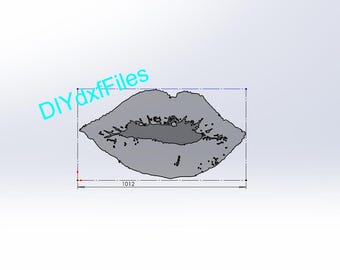 Lips Kissing DXF DWG: CNC, Plasma, Laser & Waterjet Cut Files (Digital Download)