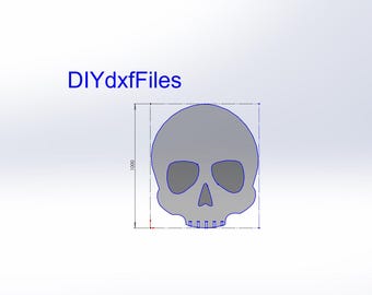 Skull DXF DWG: CNC, Plasma, Laser & Waterjet Cut Files (Digital Download)