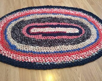 Crocheted Rag Rug | Etsy