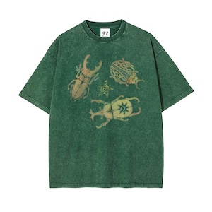 Beetle Shirt, Insect Lover Tee, Bug Graphic T Shirt, Washed Oversized Streetwear Shirt, Entomology Gift image 3