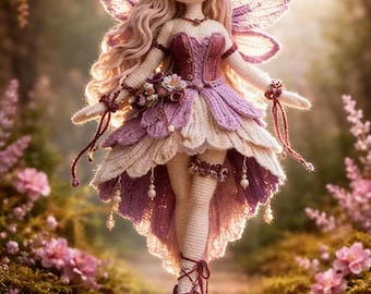 Crochet Fairy Doll Butterfly Amigurumi Pattern – Luna Plush (PDF Pattern)|Inspired Fairy Amigurumi Pattern