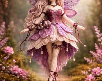 Crochet Fairy Doll Butterfly Amigurumi Pattern – Luna Plush (PDF Pattern)|Inspired Fairy Amigurumi Pattern