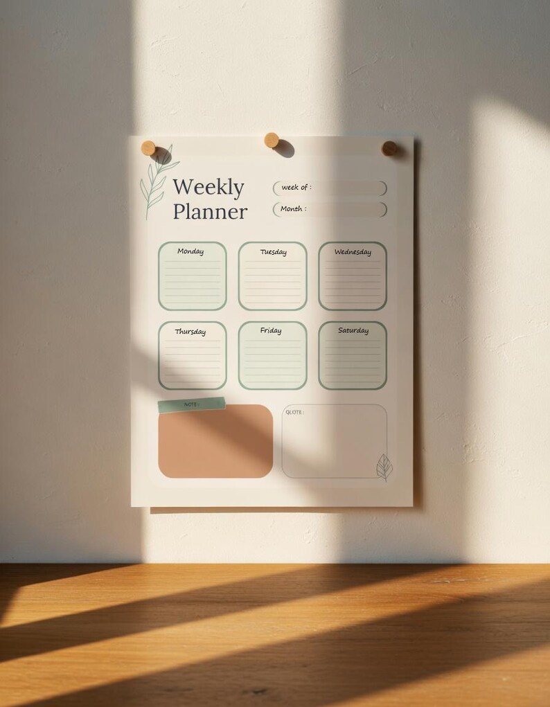 ADHD Weekly Planner Printable | Neurodivergent Weekly Organizer | ADHD ...