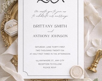 Minimalist Wedding Invitation Template