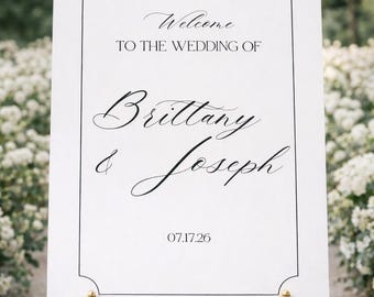 Minimalist Wedding Welcome Sign Template