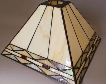 Pantalla de lámpara de vidrieras art déco