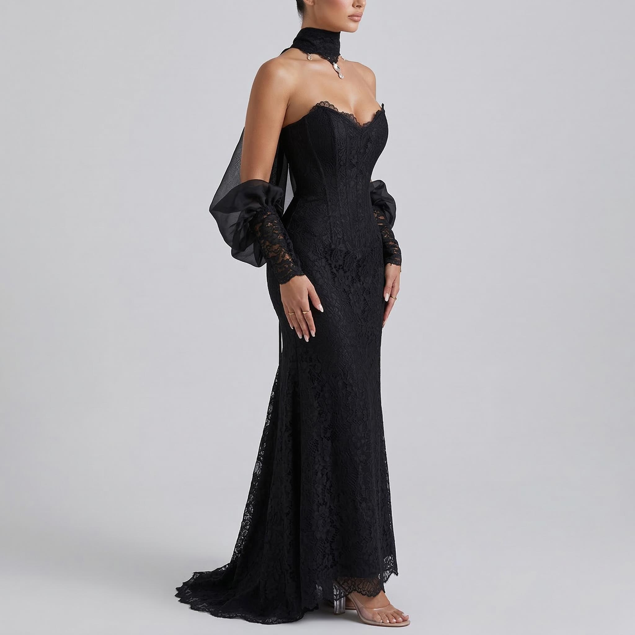 black maxi dress with cut outs Asymmetric Neckline Ruched Cut Out Maxi Dress in Black - 14