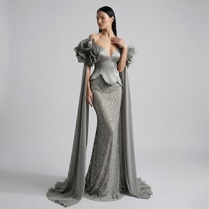 Silver Wedding Guest Dress - Etsy Silver Wedding Guest Dress - Etsy